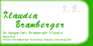 klaudia bramberger business card